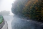 foschia su un canale.
Montello. Treviso