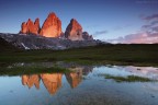 Tre Cime di Lavaredo al tramonto