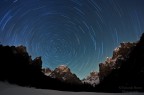 Notturno Nevoso: Stelle circolari in Dolomiti