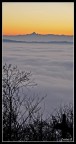 Tramonto su un mare di nebbia Tramonto su un mare di nebbia