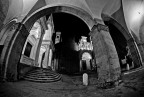 Bergamo, citt� alta. Fisheye su treppiedi. Conversione in Lightroom