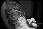 Skull and Flower
