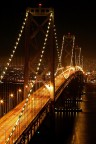 San Francisco-Oakland Bay Bridge by night San Francisco-Oakland Bay Bridge by night