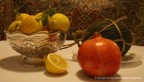 Natura morta con limoni, melograno e cantalupo