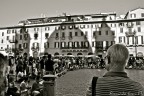Particolare ombra in piazza Navona, Roma