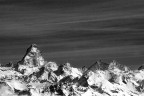 Una rappresentazione del cervino meno consueta del solito, con un b/n spinto e 1600 iso