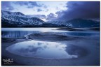 Blue hour on the lunar lake Blue hour on the lunar lake