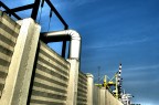 Wall of an industrial port