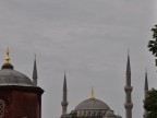 minareti e cupola moschea blu Istanbul ripresi da basilica Santa Sofia