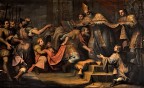 Affresco medioevale: incoronazione Affresco medioevale: incoronazione