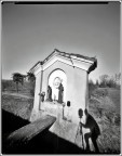 ... furtive shadows and popular devotion ;/) pinhole 4x5