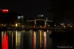 Scatto notturno sui canali di Amsterdam