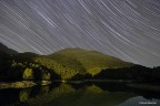 Startrail on the lake