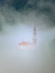 The church into the fog The church into the fog