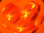 Clock heart orange. Clock heart orange.