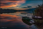 sunset and boats in pusiano sunset and boats in pusiano