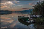 sunset and boats in pusiano