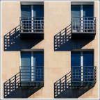 quattro balconi con la loro ombra