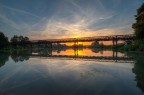tramonto sul fiume Oglio tramonto sul fiume Oglio