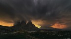 Le tre cime di Lavaredo e le nubi a bandiera Le tre cime di Lavaredo e le nubi a bandiera