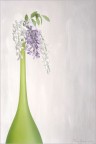 Vaso verde con fiori