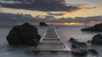 Tramonto sul pontile. Tramonto sul pontile.