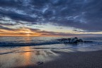 Alba sulla spiaggia di Loano