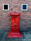 A red post box A red post box