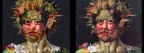 Ho cercato di riprodurre l'opera Vertumn di Arcimboldo.
In rete ci sono innumerevoli immagini di detta opera con colori e tonalit� diverse. Per questo motivo, accanto al mio lavoro ho postato l'originale a cui ho fatto riferimento.