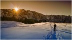 controluce spietato al tramonto invernale nell'Alta Vallarsa controluce spietato al tramonto invernale nell'Alta Vallarsa